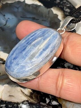 Blue Sheen Kyanite Pendant 2 1/4” - Stress Free Stone